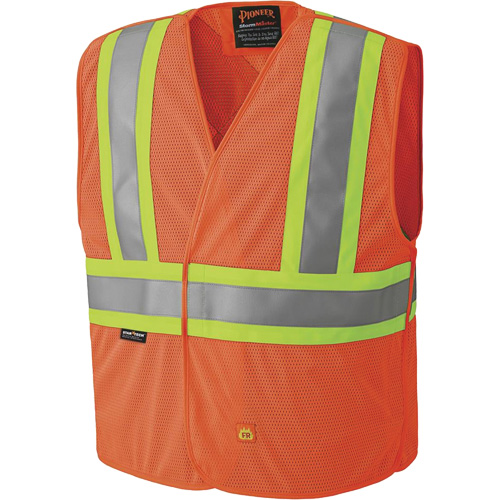6914A Veste de s&eacute;curit&eacute; ignifug&eacute;e, Orange haute visibilit&eacute;, Moyen/Petit, Polyester NRZ Safety Inc.