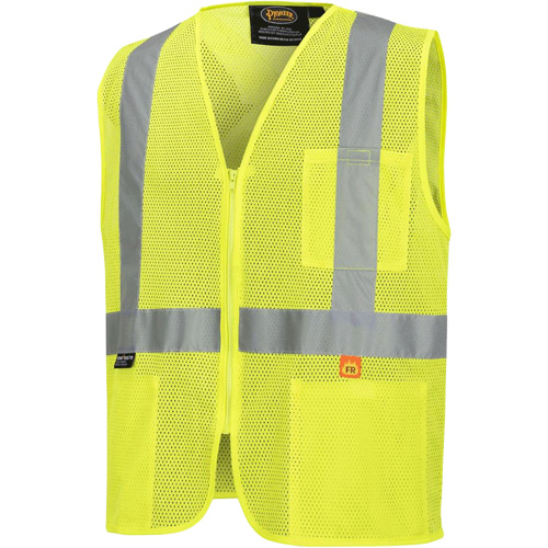 6944 FR Safety Vest, High Visibility Lime-Yellow, Small, Polyester NRZ Safety Inc.