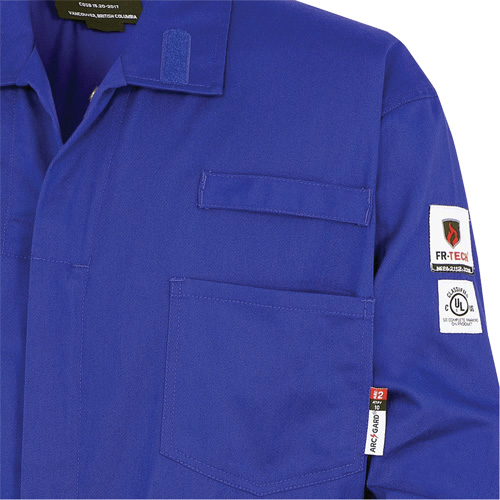 7779 FR-Tech&reg; 88/12 Arc Rated Flame Resistant Coveralls, Size 48, Royal Blue NRZ Safety Inc.