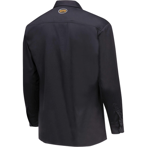 7742 FR-Tech&reg; Flame-Resistant Safety Shirt, Small, Navy Blue NRZ Safety Inc.