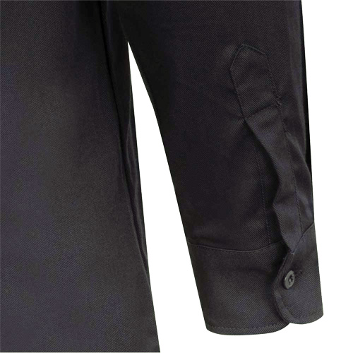 7742 FR-Tech&reg; Flame-Resistant Safety Shirt, Small, Navy Blue NRZ Safety Inc.