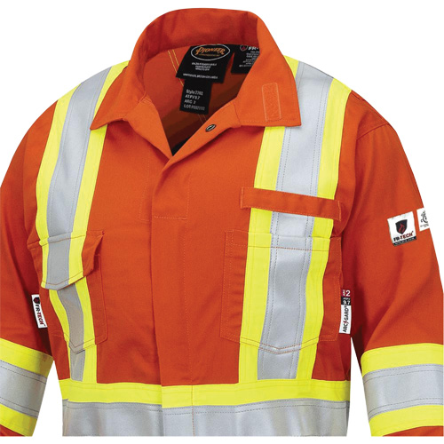 7702W Combinaison FR-Tech ignifuge/contre les arcs pour femme, Taille T-petit, Orange haute visibilit&eacute;, 10 cal/cm² NRZ Safety Inc.