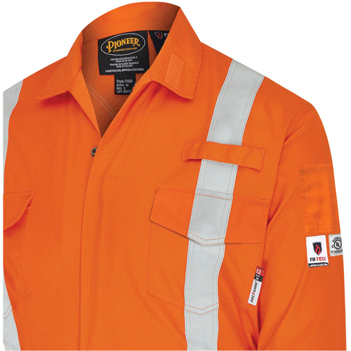 7702BB Combinaison de s&eacute;curit&eacute; FR-Tech 2 tons, Taille 36, Bleu marin/Orange, 10 cal/cm² NRZ Safety Inc.