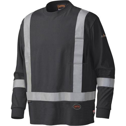 340SFA Chemise de s&eacute;curit&eacute; &agrave; manches longues ignifuge, Petit, Noir NRZ Safety Inc.