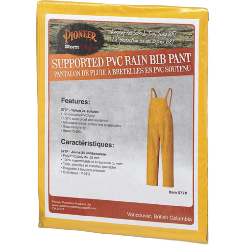 577P Salopette Storm Master, Petit, Polyester/PVC, Jaune NRZ Safety Inc.