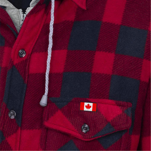 415RB Quilted Hooded Shirt, Men's, Small, Multi-Colour NRZ Safety Inc.