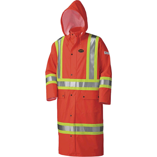 5896 Manteau long imperm&eacute;able et ignifuge, Petit, Orange haute visibilit&eacute; NRZ Safety Inc.