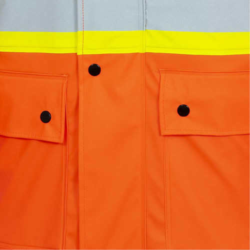 5892PKT Veste de s&eacute;curit&eacute; imperm&eacute;able &agrave; haute visibilit&eacute; ignifuge, T-petit, Orange haute visibilit&eacute; NRZ Safety Inc.