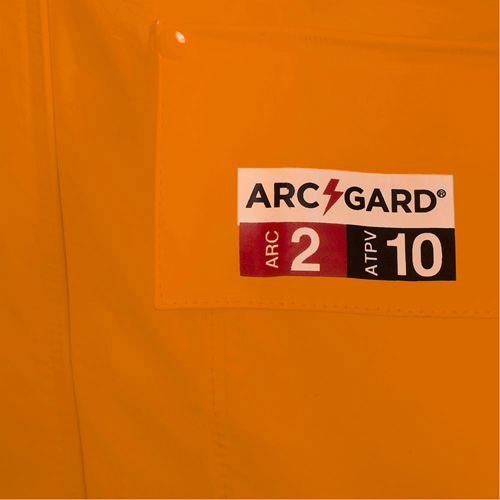 5880 Manteau de pluie ignifuge et protection contre les &eacute;clats d'arc &eacute;lectrique, T-petit, Orange haute visibilit&eacute;, 10 cal/cm² NRZ Safety Inc.