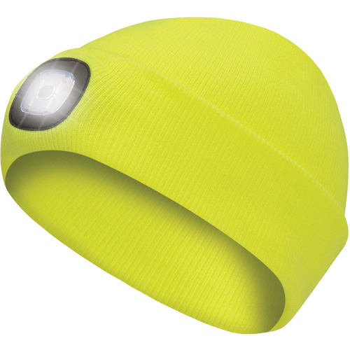 5676 Knit Toque with LED Headlight, Fleece Lining, One Size, High Visibility Yellow NRZ Safety Inc.