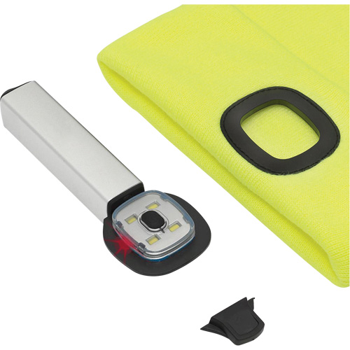 5676 Knit Toque with LED Headlight, Fleece Lining, One Size, High Visibility Yellow NRZ Safety Inc.