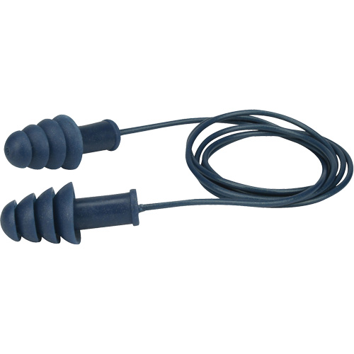 Metal-Detectable Reusable TPR Earplugs, Corded, Bulk - Box, 27 dB NRR, One-Size NRZ Safety Inc.