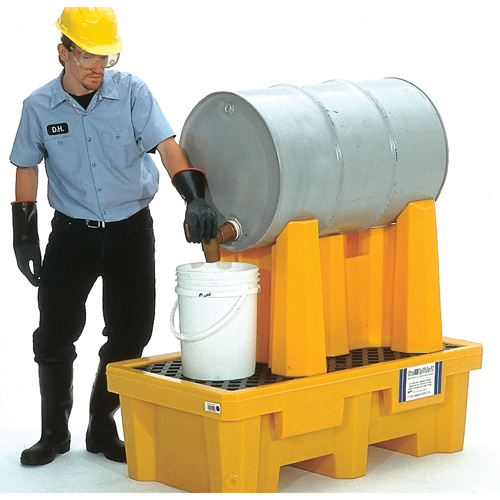 Ultra-Drum Rack 1-Drum Containment System with Drain, 52" L x 29" W x 49.5" H, 750 US gal. Capacity NRZ Safety Inc.