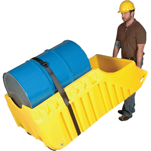 Chariot pour baril, 26,5'' lo x 26,5'' la x 5'' h, Cap. de d&eacute;versement 800 gal. US NRZ Safety Inc.