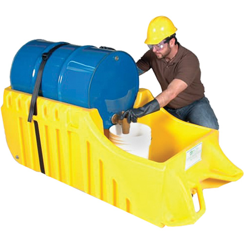 Chariot pour baril, 26,5'' lo x 26,5'' la x 5'' h, Cap. de d&eacute;versement 800 gal. US NRZ Safety Inc.