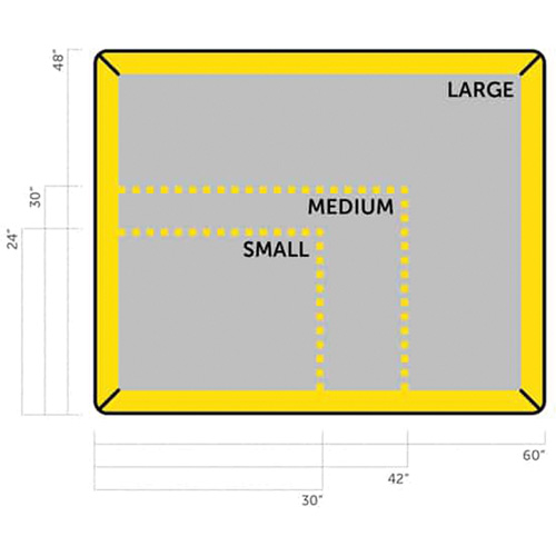 Small Ultra-Filter Pad, 0.8 US gal. Capacity, 2.5' W x 2' L x 3" H, Foam Wall NRZ Safety Inc.