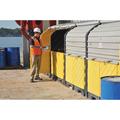 P16 Plus Ultra-Hard Top Spill Pallets&reg; without Drain, 250" L x 79" W x 62" H, 9000 lbs. Load Capacity NRZ Safety Inc.