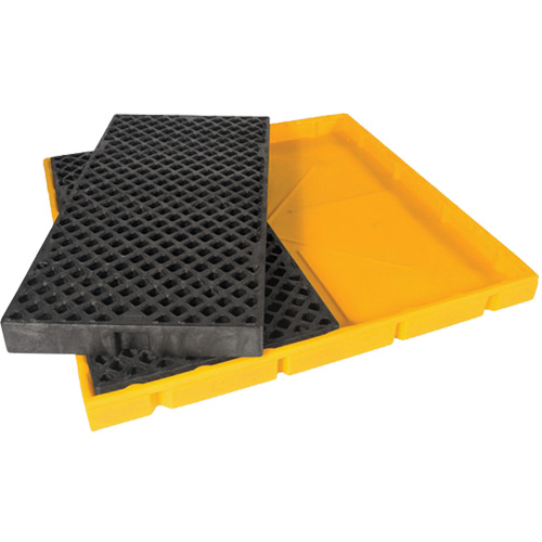 4-Drum Ultra-Spill Deck&reg;, 35 US gal. Spill Capacity, 54.5" x 54.5" x 4.3" NRZ Safety Inc.