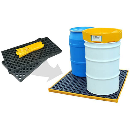 4-Drum Flexible Ultra-Spill Deck&reg; Bladder System, 110 US gal. Spill Capacity, 51" x 48" x 5" NRZ Safety Inc.