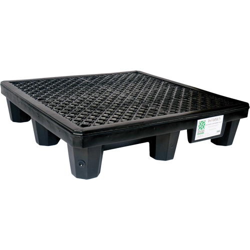 Ultra-Spill Pallet mod&egrave;le &eacute;conomique, 4 barils, Capacit&eacute; de d&eacute;versement 66 gal. US, 53" x 53" x 11,8" NRZ Safety Inc.