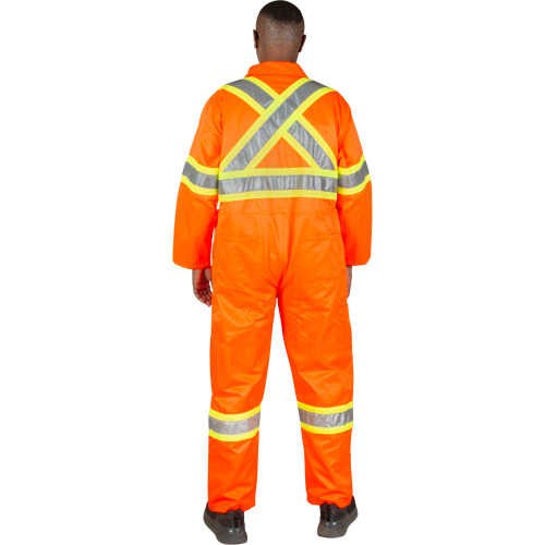 Unlined Safety Coveralls, Medium, High Visibility Orange NRZ Safety Inc.