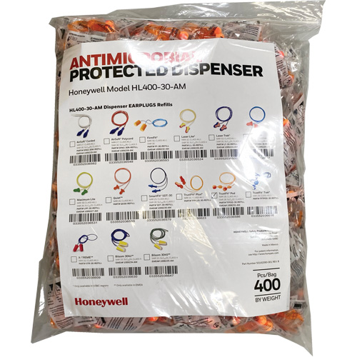 TF-30 Earplugs Refill for HL400 Dispenser, Bulk - Polybag, Corded NRZ Safety Inc.