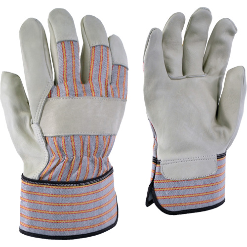 Gants de travail ray&eacute;s 24-61, T-petit, Paume en Cuir fleur de vache NRZ Safety Inc.