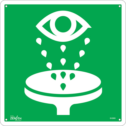 Eye Wash CSA Standard Safety Sign, 12" x 12", Aluminum, Pictogram NRZ Safety Inc.