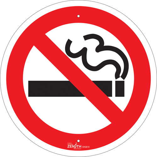 Enseigne de s&eacute;curit&eacute; conforme &agrave; la CSA - No Smoking, 12" x 12", Aluminium, Pictogramme NRZ Safety Inc.
