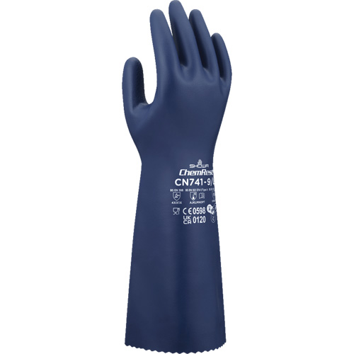 CN741 Chemical-Resistant Gloves, Size Small/7, 15" L, Nitrile, 15-mil NRZ Safety Inc.