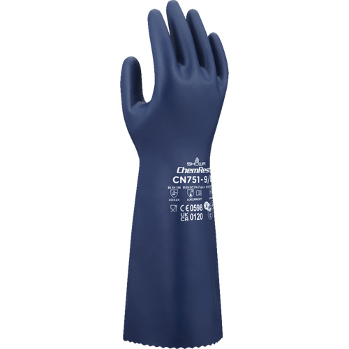 Gants r&eacute;sistants aux produits chimiques CN751, Taille Petit/7, 15" lo, Nitrile, 18 mils NRZ Safety Inc.