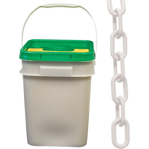 Heavy-Duty Plastic Safety Chain, White NRZ Safety Inc.