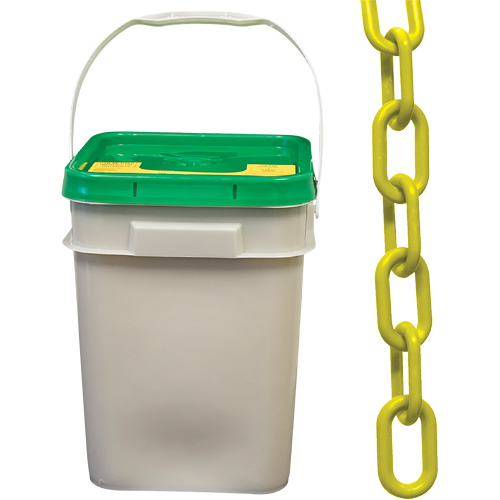 Chaîne de s&eacute;curit&eacute; en plastique robuste, Jaune NRZ Safety Inc.