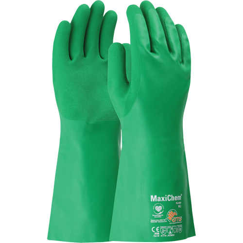 ATG MaxiChem&reg; Chemical-Resistant Gloves, Size Small, 14" L, Nitrile NRZ Safety Inc.