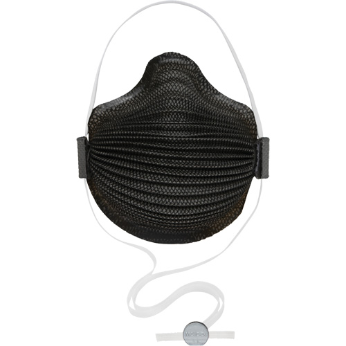 AirWave M Series Black Disposable Masks with SmartStrap&reg; & Nose Flange, N95, NIOSH Certified, Medium/Large NRZ Safety Inc.
