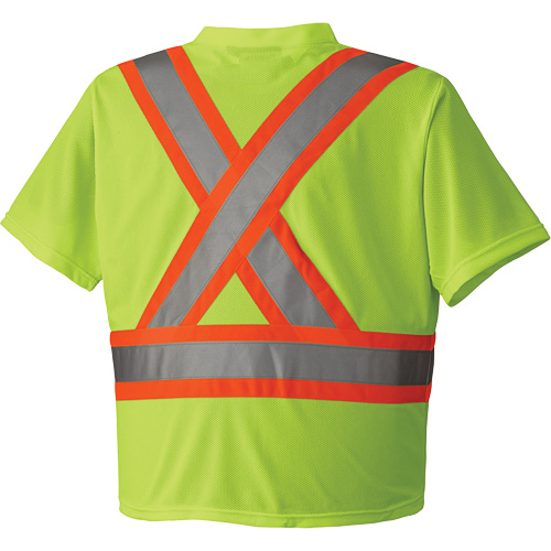6989 Chandail pour la circulation en micromaille, T-petit, Jaune lime haute visibilit&eacute; NRZ Safety Inc.
