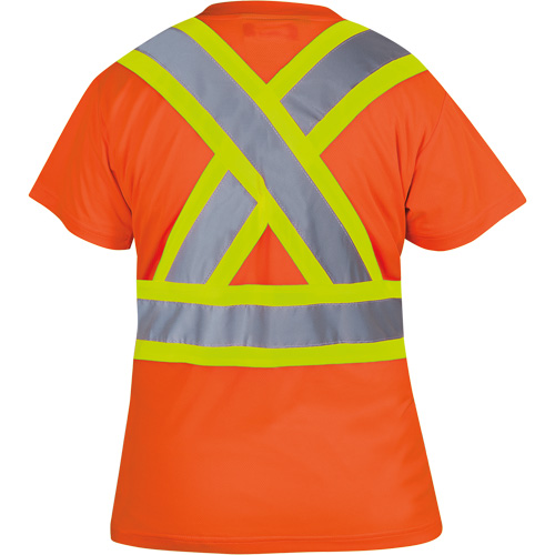 6948 T-shirt de s&eacute;curit&eacute; en il-de-perdrix pour femme, Polyester, T-petit, Orange haute visibilit&eacute; NRZ Safety Inc.