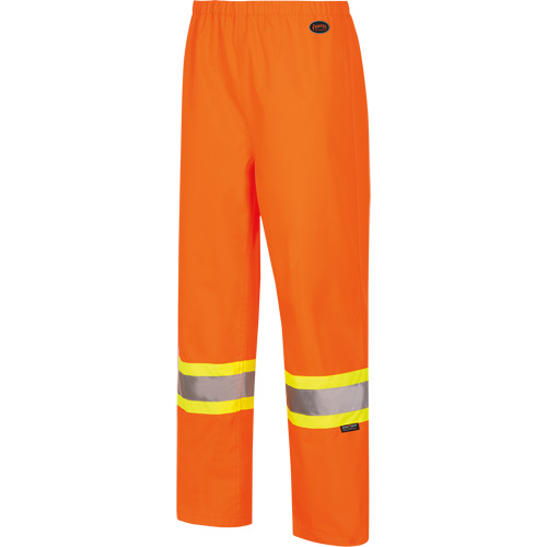5627W Pantalon &agrave; bavette imperm&eacute;able pour femmes, Polyester/Polyur&eacute;thane, T-petit, Orange haute visibilit&eacute; NRZ Safety Inc.
