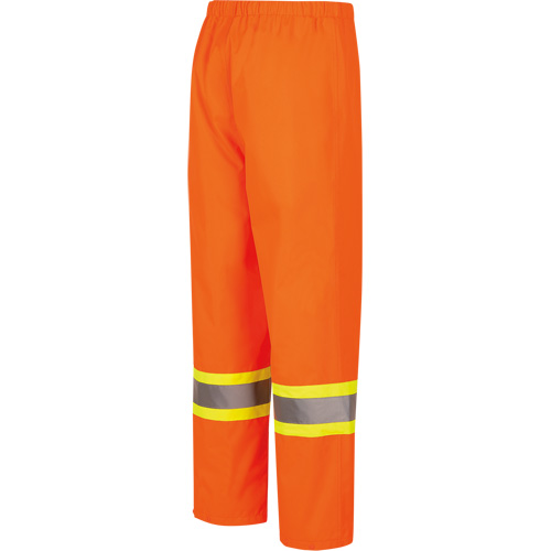 5627W Pantalon &agrave; bavette imperm&eacute;able pour femmes, Polyester/Polyur&eacute;thane, T-petit, Orange haute visibilit&eacute; NRZ Safety Inc.