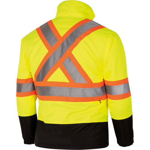 5771 Manteau de s&eacute;curit&eacute; imperm&eacute;able r&eacute;versible, Polyester/Polyur&eacute;thane, Jaune lime haute visibilit&eacute;, Petit NRZ Safety Inc.