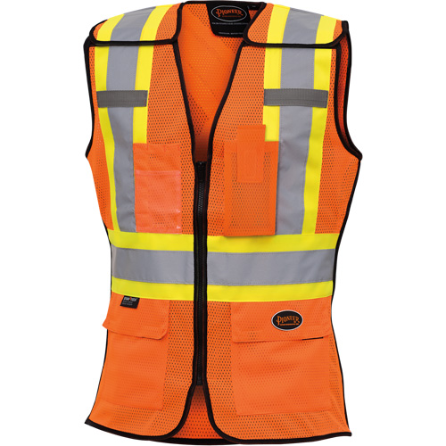 486 Veste de s&eacute;curit&eacute; d&eacute;tachable haute visibilit&eacute;, Orange haute visibilit&eacute;, T-petit, Polyester NRZ Safety Inc.
