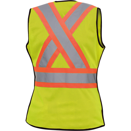 489 Veste de s&eacute;curit&eacute; d&eacute;tachable haute visibilit&eacute;, Jaune lime haute visibilit&eacute;, T-petit, Polyester NRZ Safety Inc.