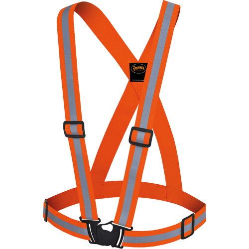5496 High-Visibility Safety Sash, High Visibility Orange, Silver Reflective Colour, One Size NRZ Safety Inc.
