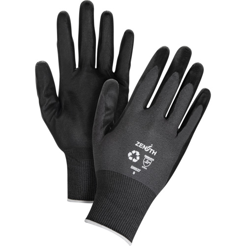 Gants &eacute;cologiques enduits et perm&eacute;ables &agrave; l'air, 7, R&ecirc;vetement Mousse de nitrile, Calibre 21, Enveloppe en Nylon/rPET NRZ Safety Inc.