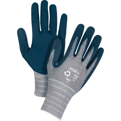 Eco-Friendly Lightweight Coated Gloves, 9, Foam Nitrile Coating, 15 Gauge, Polyester/RPET Shell NRZ Safety Inc.