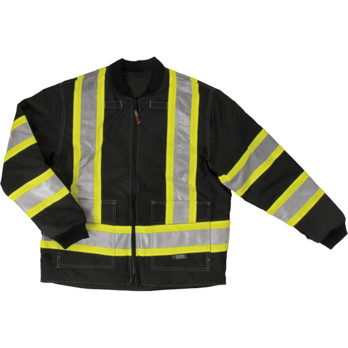 Ripstop 4-in-1 Safety Jacket, Polyester, Black, 3X-Large NRZ Safety Inc.