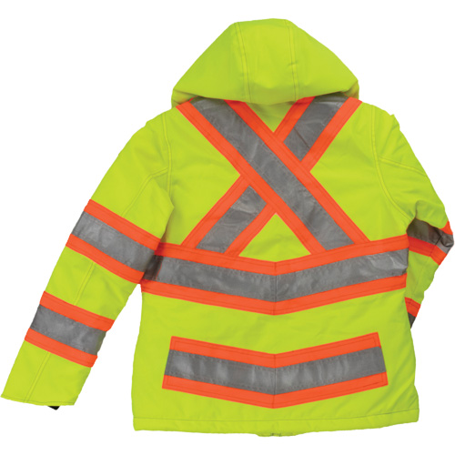Womens Insulated Flex Safety Jacket, Polyester, High Visibility Lime-Yellow, Large NRZ Safety Inc.