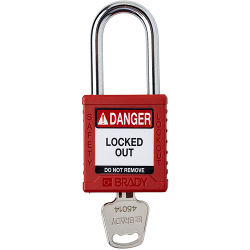 Velocity Lockout Padlock, Red, Keyed Different, Nylon, 1-1/2" Width NRZ Safety Inc.