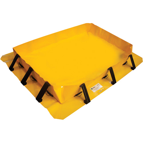 Berme de confinement Stinger Yellow Jacket, Capacit&eacute; 180 gal. US, 6' la x 8' lo x 8" h, Support &agrave; encliqueter NRZ Safety Inc.