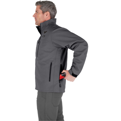 Manteau chauffante M12 ToughShell (manteau seulement), Hommes, T-Grand, Gris NRZ Safety Inc.